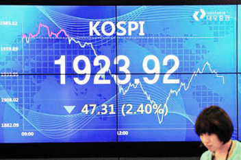 韓国証券市場も一時パニック